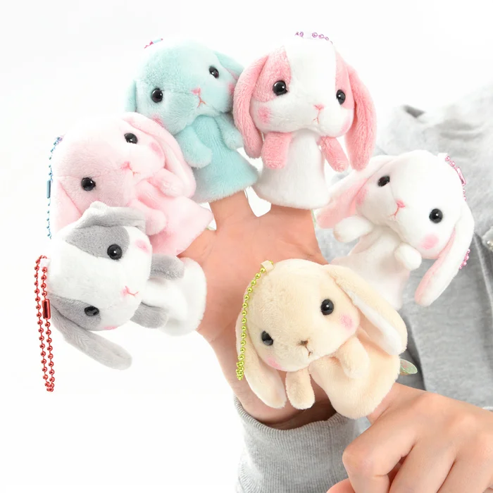 Pote Usa Loppy Rabbit Mini Puppets 1 Pote Usa Loppy Rabbit Mini Puppets