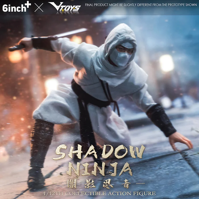 Shadow Ninja (White) 1/12 Scale Action Figure 6 Shadow Ninja (White) 1/12 Scale Action Figure - Image 6