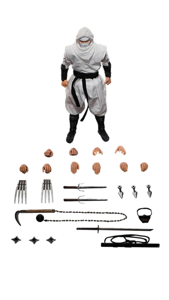 Shadow Ninja (White) 1/12 Scale Action Figure 8 Shadow Ninja (White) 1/12 Scale Action Figure - Image 8