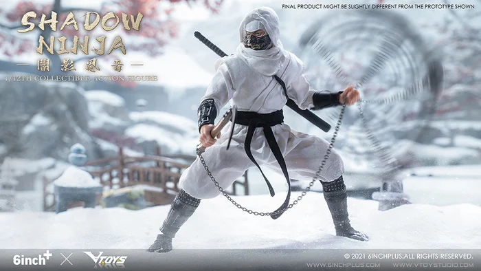 Shadow Ninja (White) 1/12 Scale Action Figure 3 Shadow Ninja (White) 1/12 Scale Action Figure - Image 3