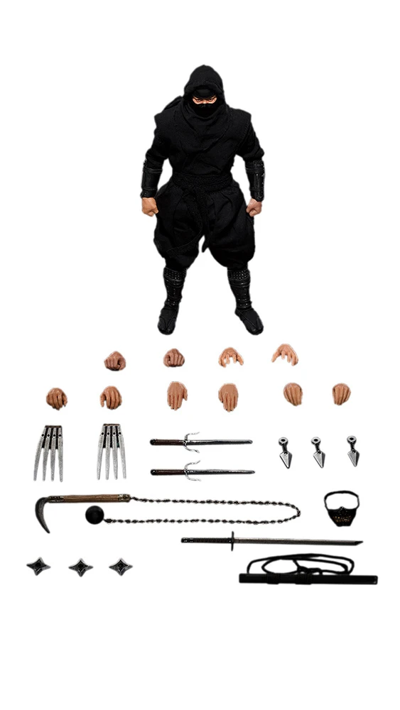 Shadow Ninja (Black) 1/12 Scale Action Figure 7 Shadow Ninja (Black) 1/12 Scale Action Figure - Image 7