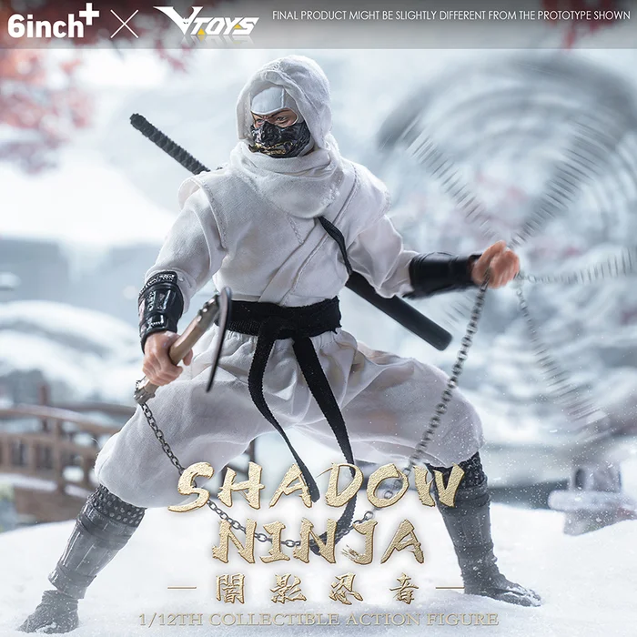 Shadow Ninja (White) 1/12 Scale Action Figure 1 Shadow Ninja (White) 1/12 Scale Action Figure