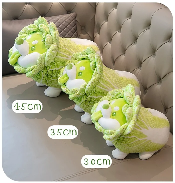 Vegetable Fairy Series Cabbage Dog 35cm Plush 1 Vegetable Fairy Series Cabbage Dog 35cm Plush
