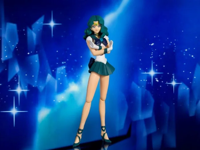Bandai S.H.Figuarts Pretty Guardian Sailor Moon Sailor Neptune: Animation Color Edition 2 Bandai S.H.Figuarts Pretty Guardian Sailor Moon Sailor Neptune: Animation Color Edition - Image 2